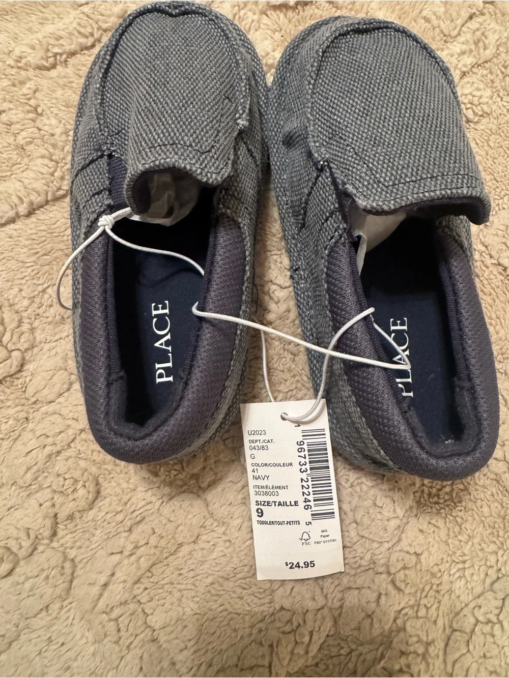 THE CHILDREN’S PLACE Kids' Gray Slip-On Casual Shoes NWT Sz9